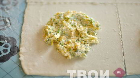 хачапури из слоеного теста