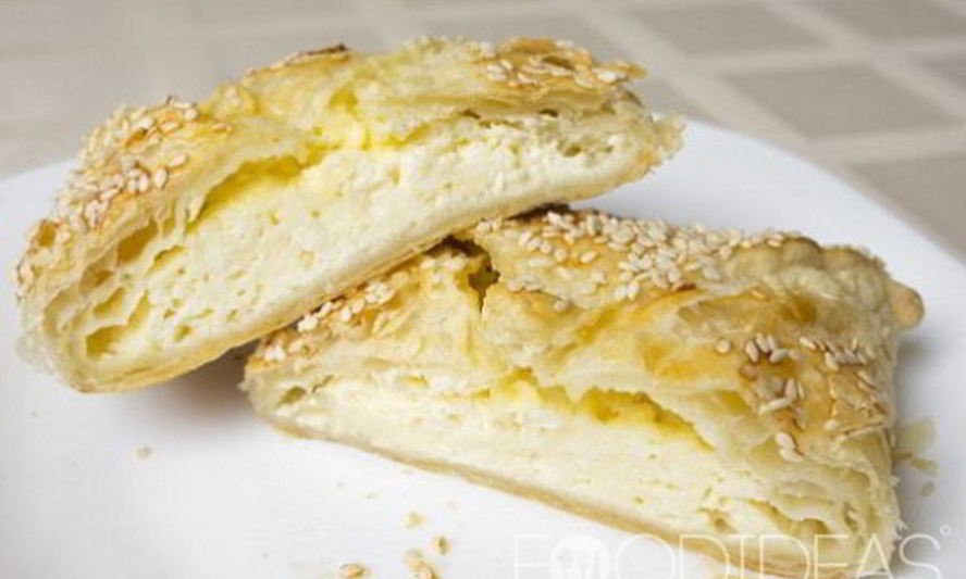 Рецепт хачапури с творогом из слоеного теста