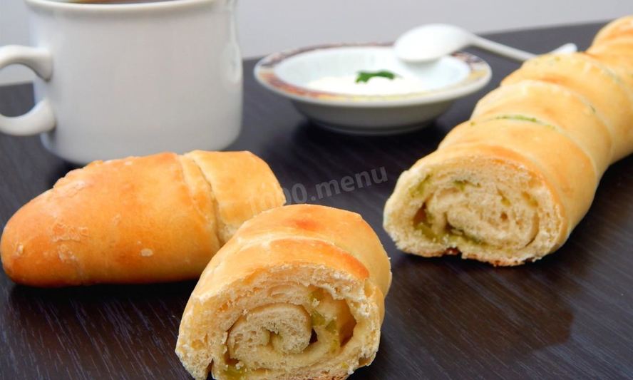 Рецепт багета с чесноком и зеленью