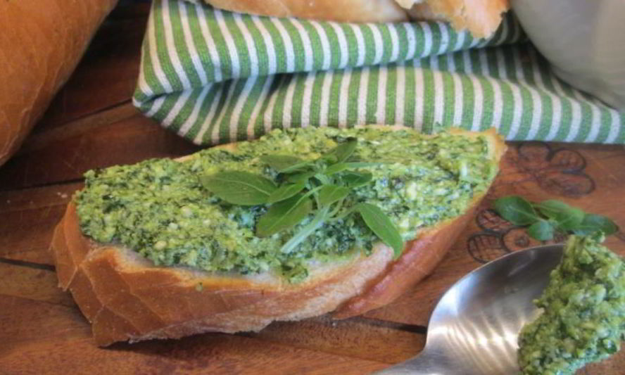 Рецепт багета с соусом песто