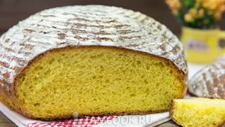 Дрожжевой кукурузный хлеб в духовке