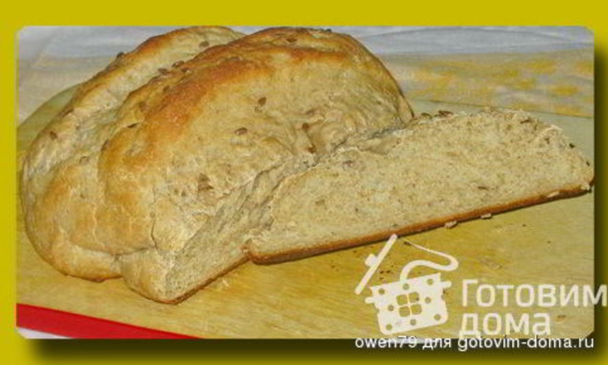 Рецепт горчичного хлеба из цельнозерновой муки с семенами льна