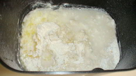 пшенично-рисовый хлеб на твороге