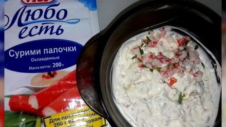 хрустящие слойки с крабово-творожным кремом