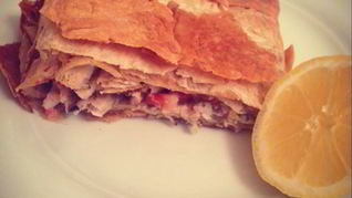 Конгрио, запеченная в лаваше