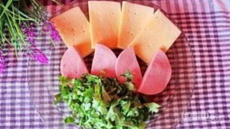 конвертики из лаваша с ветчиной