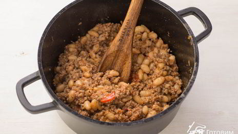 конвертики с мясом и фасолью в лаваше