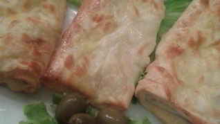 Лаваш под грилем с сырной корочкой