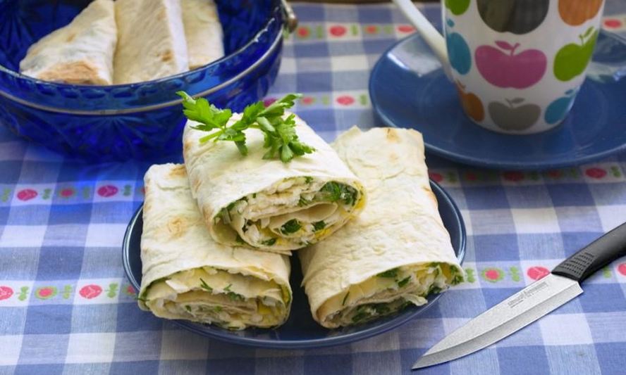 Рецепт лаваша с брынзой и зеленью