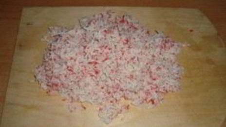 лаваш с крабовыми палочками и сыром