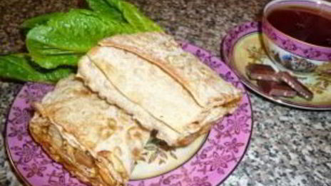 лаваш с курицей и морковкой