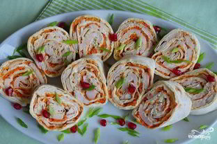 Лаваш с курицей и морковью