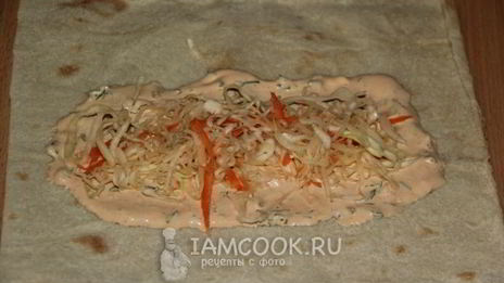 лаваш с курицей и овощами