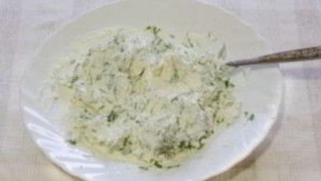 лаваш с начинкой из творога и зелени