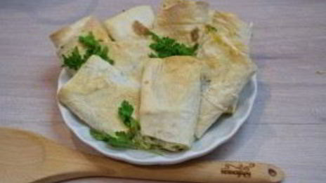 лаваш с начинкой, запеченный в духовке