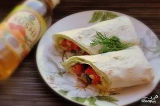 Лаваш с овощной начинкой