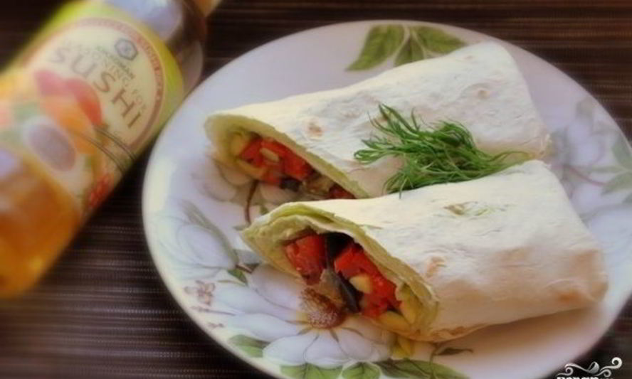 Рецепт лаваша с овощной начинкой