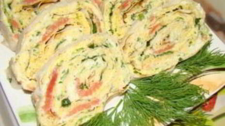 лаваш с рыбой и плавленым сыром