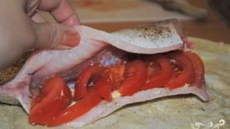 лаваш с треской