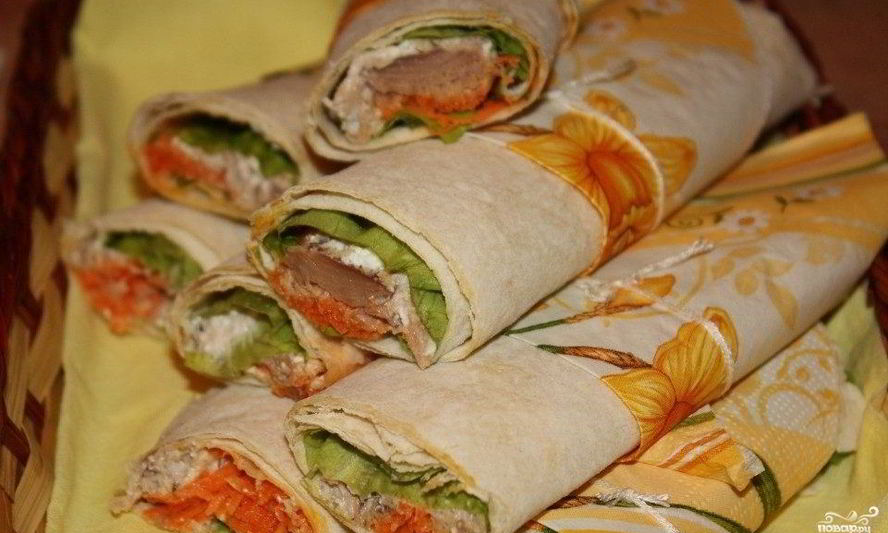 Рецепт лаваша с тунцом