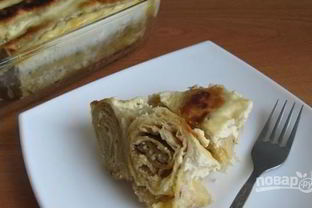 Лаваш с творогом сладкий