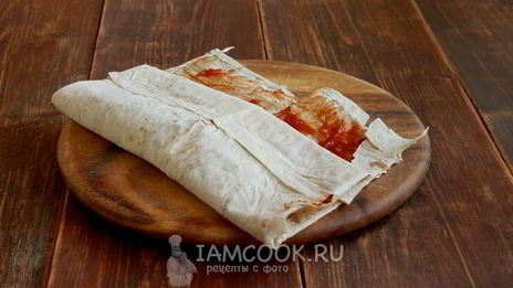 лаваш с ветчиной и сыром в духовке