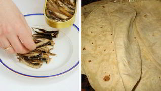 Лаваш со шпротами