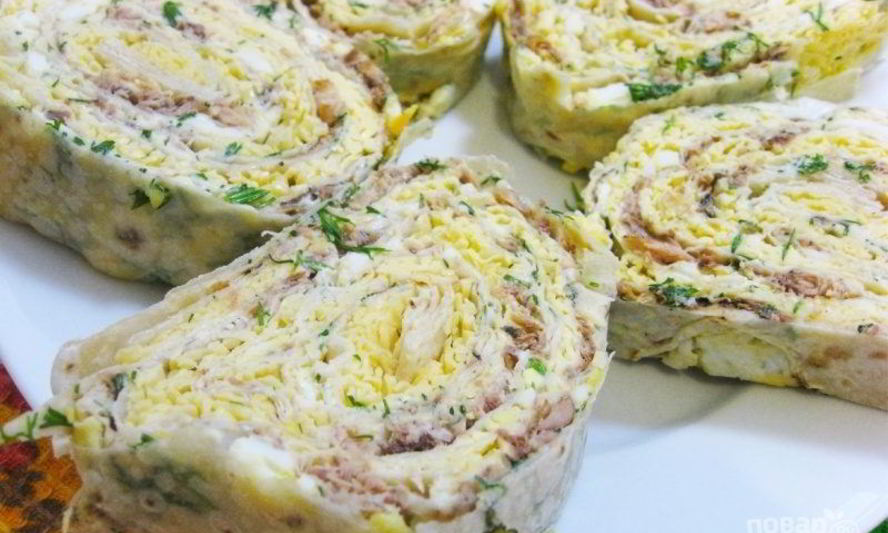 Рецепт лаваша со скумбрией