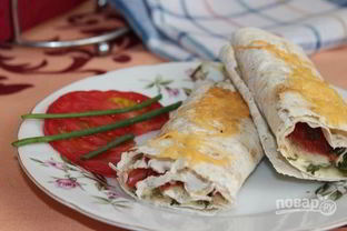 Лаваш, запеченный с сыром