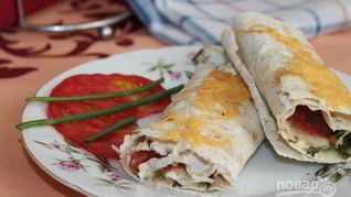 Лаваш, запеченный с сыром