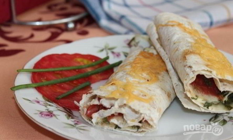 Рецепт лаваша, запеченного с сыром