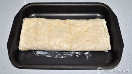 рулет с яблоками из лаваша