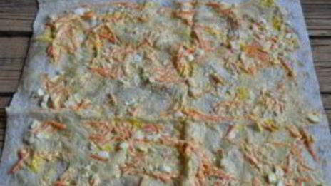 рулетики из лаваша с корейской морковкой