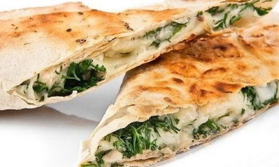 Рецепт сулугуней в лаваше на сковороде