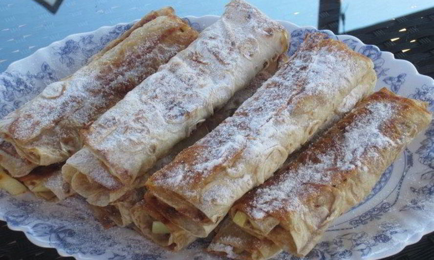 Рецепт яблок в лаваше