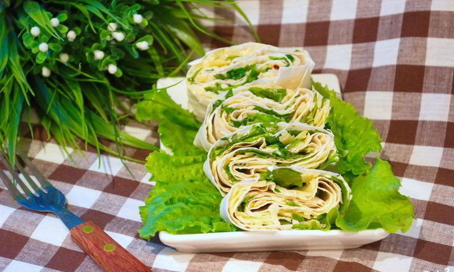 Рецепт закуски из лаваша с сыром