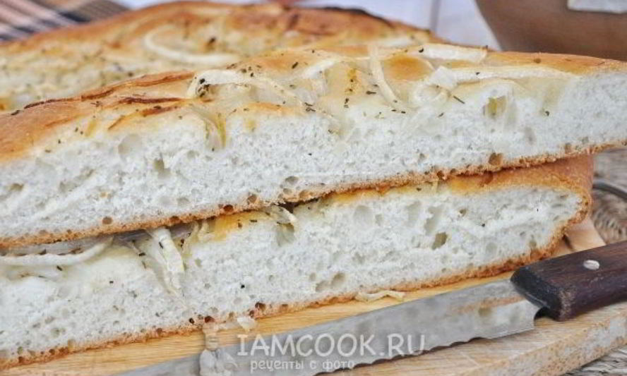 Рецепт фокаччи с луком