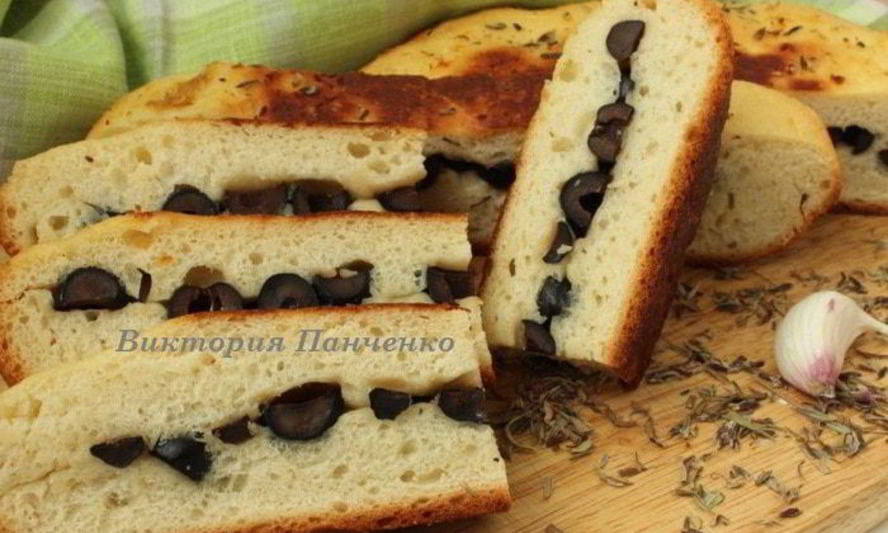 Рецепт фокаччи с маслинами и орегано