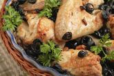 Курица по-средиземноморски с лепешками