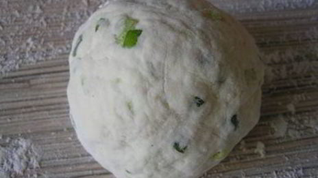 лепешка с зеленым луком