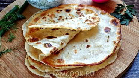 лепешки на воде и муке на сковороде