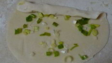 лепешки с зеленым луком