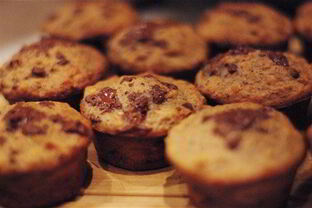 Бананово-ореховые маффины