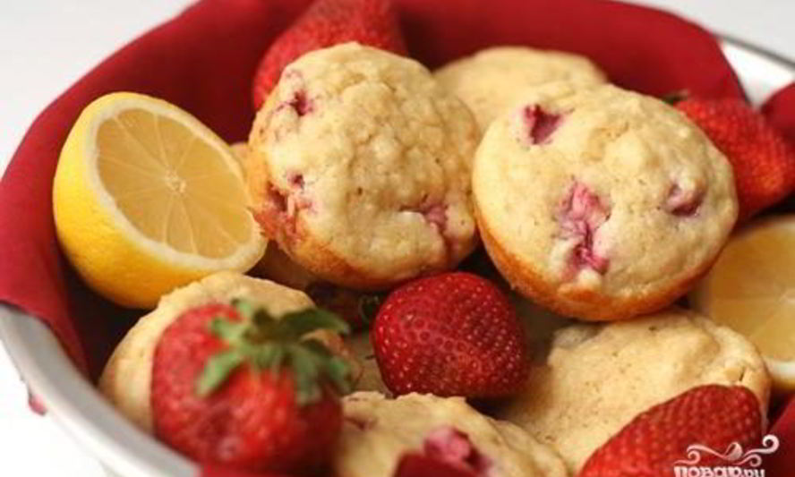 Рецепт клубнично-лимонных маффины с рикоттой