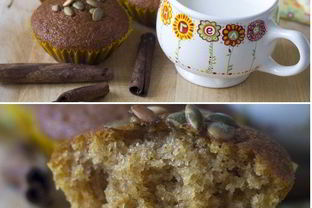 Постные тыквенные маффины