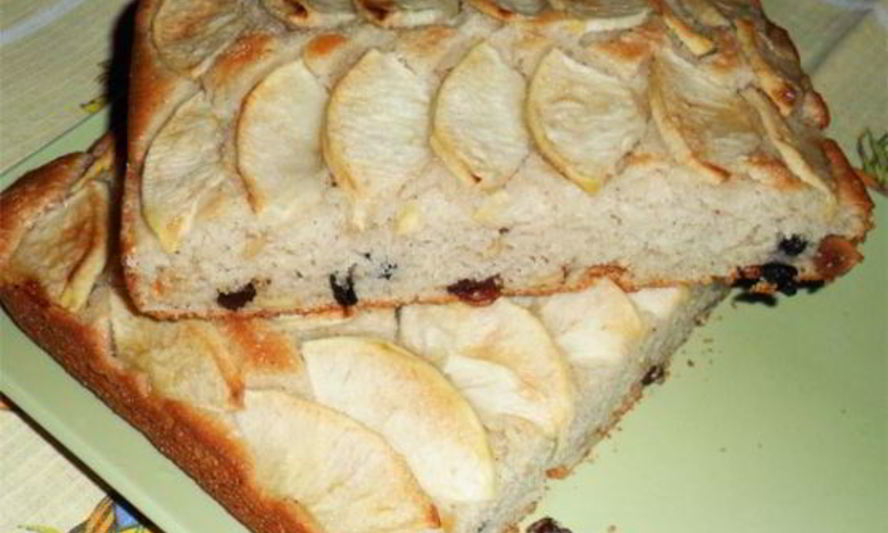 Рецепт манника с яблоками и орехами