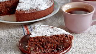 Манник шоколадный с финиками и миндалем