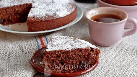 манник шоколадный с финиками и миндалем