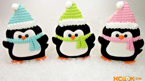 новогодняя выпечка пингвинята