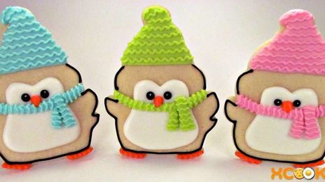 новогодняя выпечка пингвинята